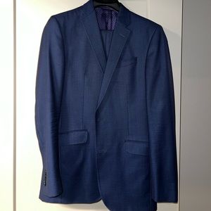 Men’s Ted Baker Sharkskin Navy Blue Suit